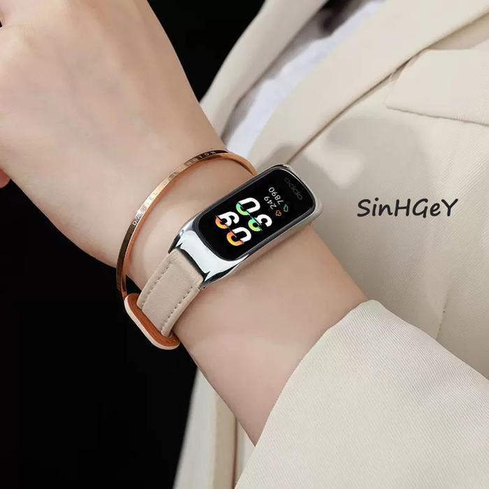 New arrival （Tidak termasuk jam）tali jam tangan For OPPO Band Strap Kulit Sapi Kulit Gelang Penggant