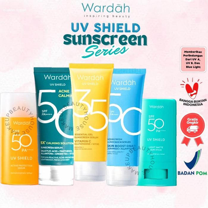 WARDAH UV Shield Sunscreen Gel SPF 35 | UV Shield Sunscreen SPF 50++ Aqua Fresh Essence | Active Pro