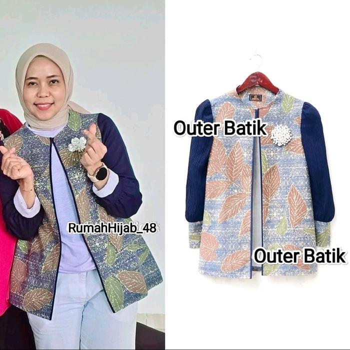 Outer Batik Motif Daun - Outer Batik
