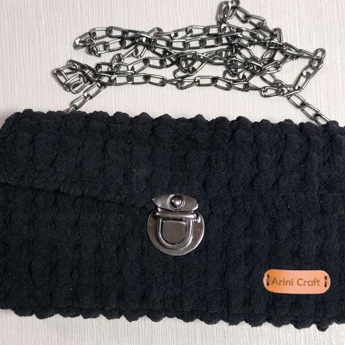 phone bag mini rajut kanvas
