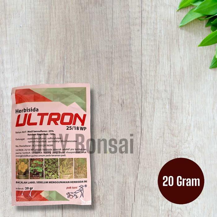 Herbisida Ultron 25/18 WP Kemasan 20 Gram Pengendali Gulma Tanaman