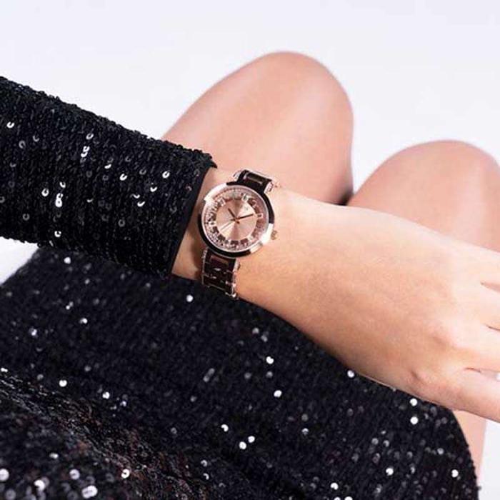 Guess Watches GW0470L3 Original CRYSTAL CLEAR Jam Tangan Wanita Rose