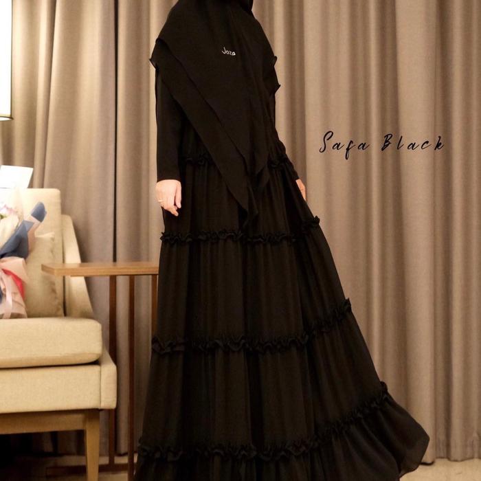 safa joza syar’i warna black white Polos Hitam
