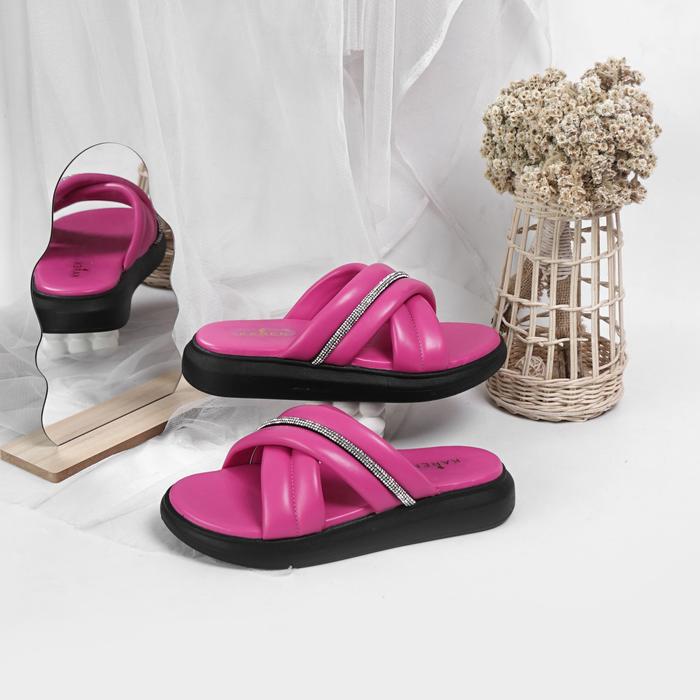 Karen_Official Type EMORY Sandal Selop Slip On Tinggil 4cm Gampang Dipakai Langsung Masuk Anti Ribet