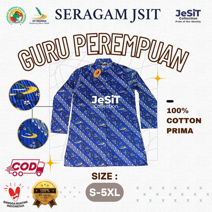 Baju batik GURU Perempuan /Merk Jesit/Ori