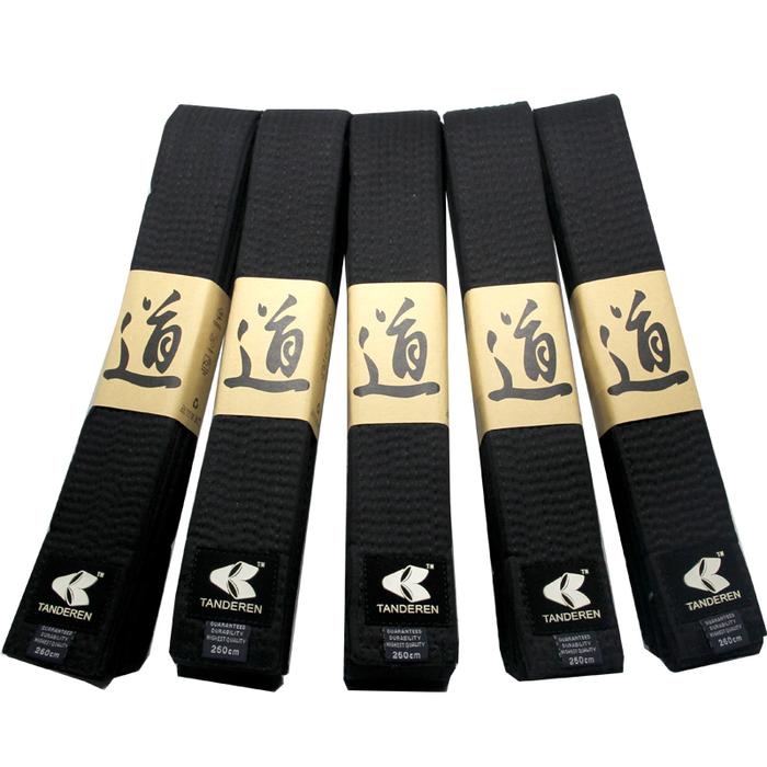 Disesuaikan Taekwondo Sabuk Hitam WTF ITF 1.8M-3.2M Sabuk Hitam
