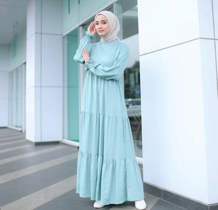 Gamis Sabiya Dress Rayon Twill Adem Wanita Muslim