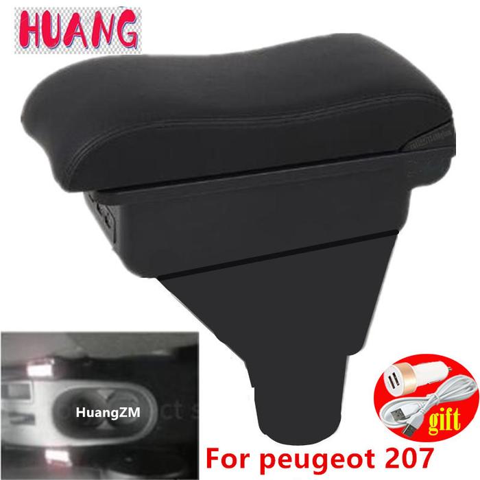 For peugeot 207 armrest box For peugeot 207 central storage box