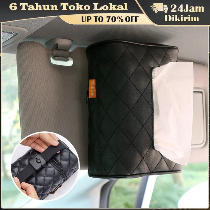 Kotak Tisu Mobil Tempat Tisu Kartun Mickey Sandaran Tangan Box Gantung Sun Visor Car Tissue Box Tisu