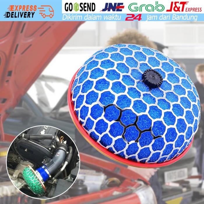 Intake Open Filter Saringan Udara Racing Simota Biru Air Filter Mobil - Biru