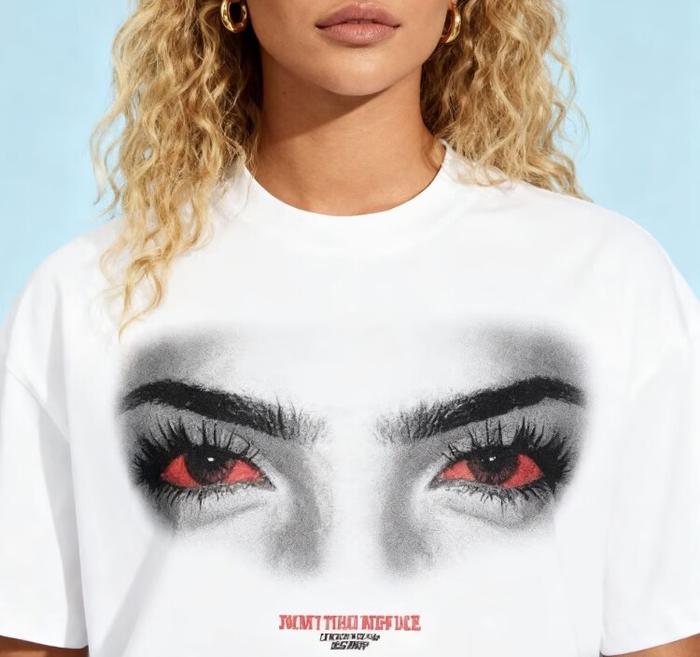 INFINITE GRIND "Pretty Eyes Never Lie"Artistic Graphic Oversized T-Shirt baju  promo kaos wayang jaw