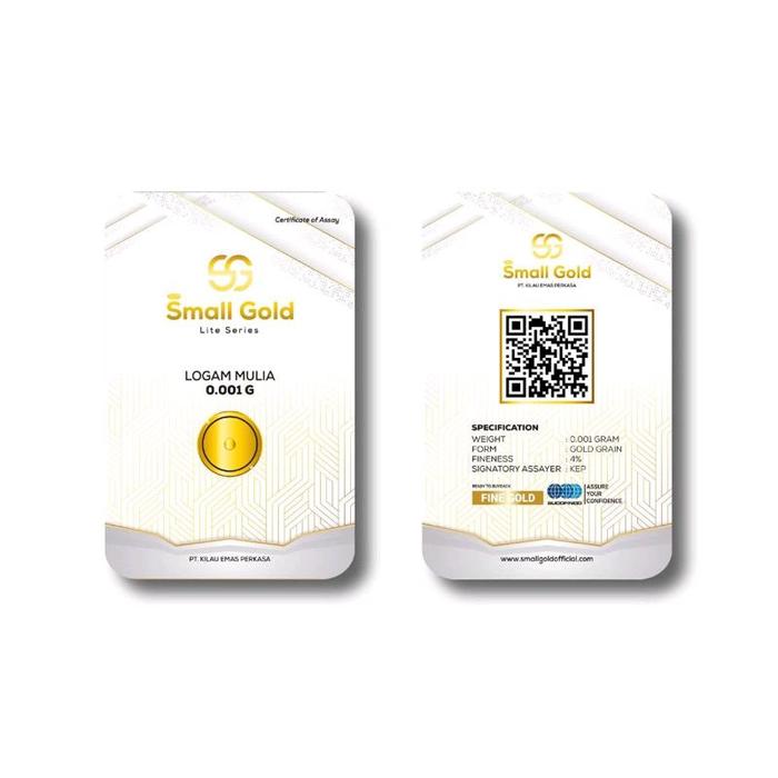 mini gold SMALL GOLD 0.001 G isi 25 pcs