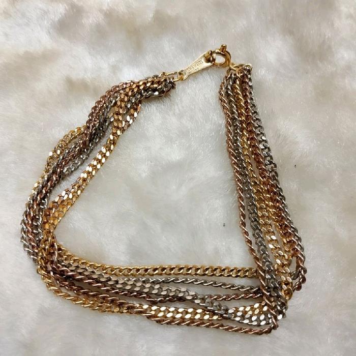 Avon | Jewelry | Avon Tri Color Chain Bracelet 75 L