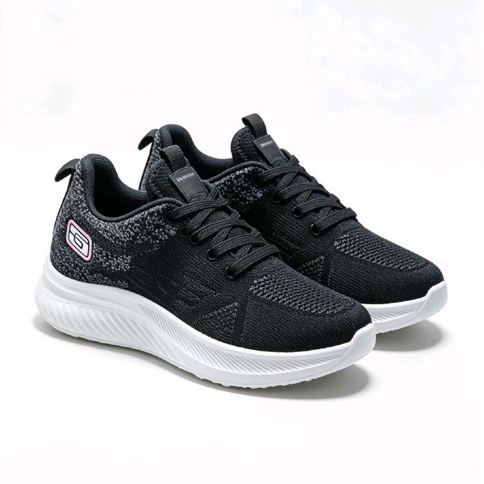 Sepatu Sneaker I-Way WY5201 Original Hitam Abu – Bernapas, Sol Empuk Anti Licin, Pria Wanita Sekolah