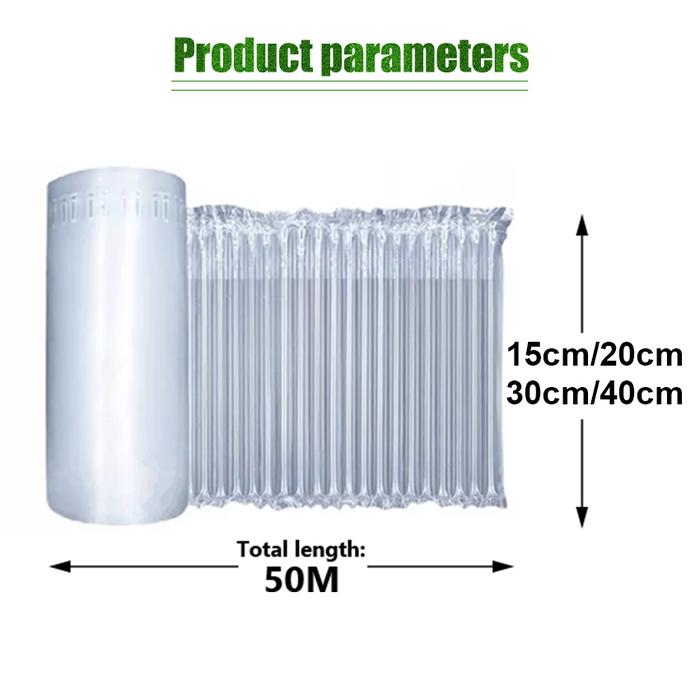 50M Air Bubble Wrap Anti Pecah Inflatable Bag Plastik Air Bag Roll Cushion Packing Bubble Wrap Extra