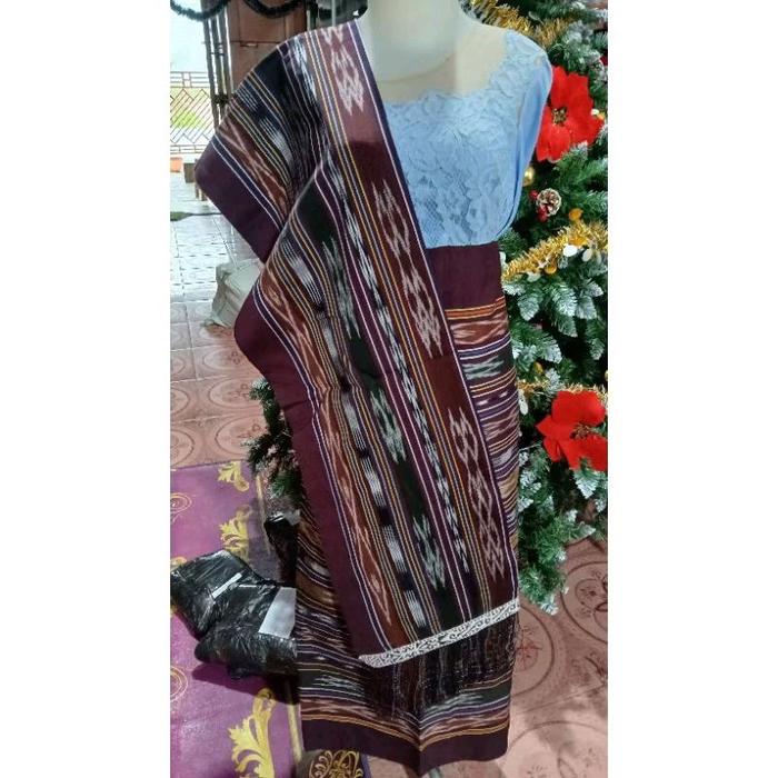 SONGKET SARUNG SELENDANG HARUNGGUAN  PEWARNA ALAMI TENUN TANGAN MUARA