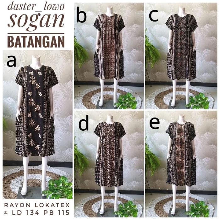 PRIMTA Daster Lowo Sogan Batangan Ld 130 Pb 118 Rayon Premium Jumbo Busui Terbaru Wulu Batik Pekalon