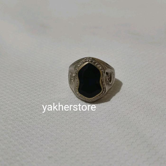 cincin terompah alpaka-cincin terompah batu opsidan