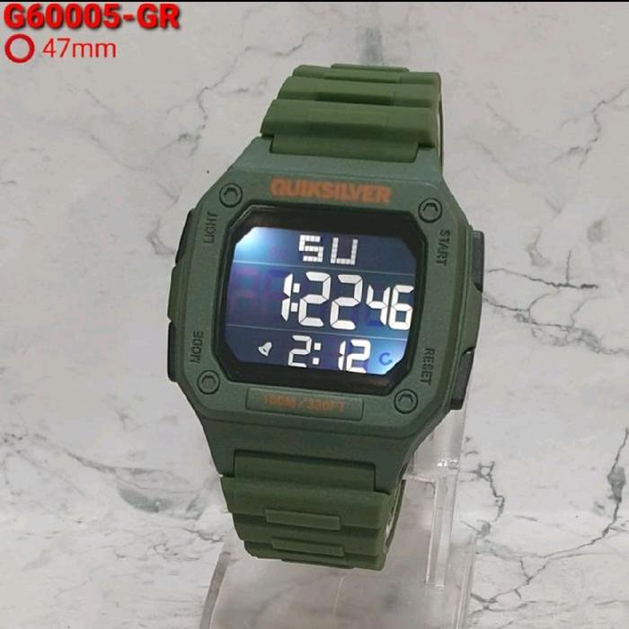 Jam Tangan Pria Quicksilver digital Original Tali Rubber Karet Water Resistant Tahan air
