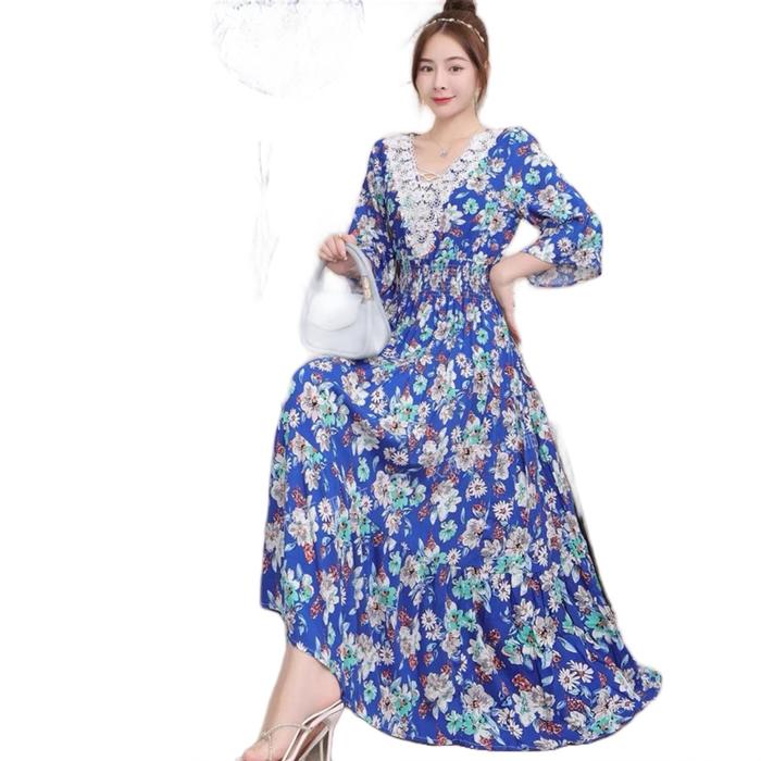 Dress Zivanka Zabella Smocked Waist TM 00981 00982 gaun kasual wanita import maxi fashion model kore