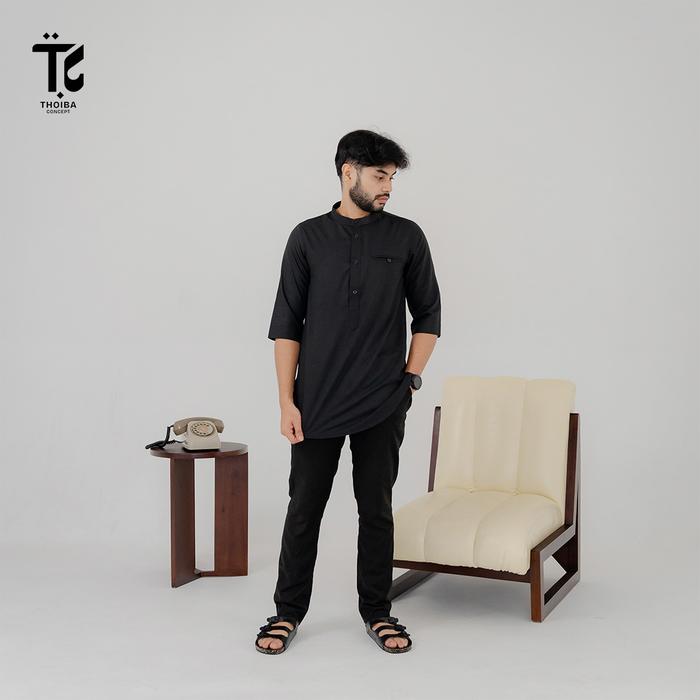 Thoiba Concept - Jamal Koko Lengan Panjang Pria Kancing Katun Superfine Muslim
