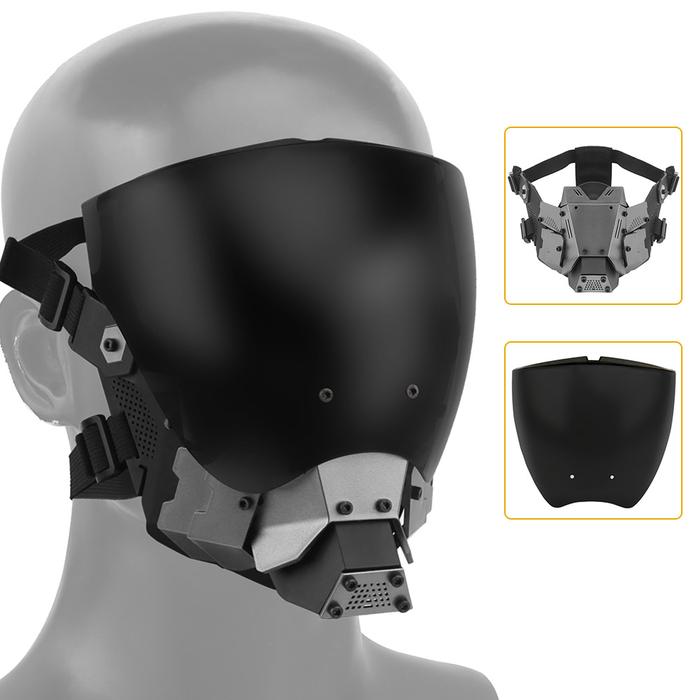 Tactical Mask Full Face Cyberpunk Cosplay Breathable Anti-fog Mask