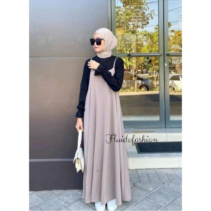 Dress Irene/gamis polos/dress kekinian/gamis hijab wanita terbaru/maxi dress