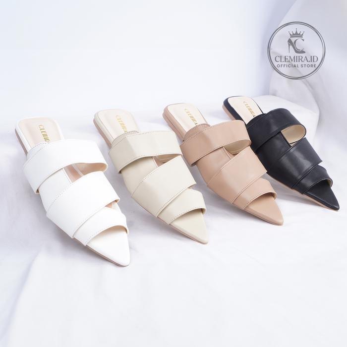 Clemira - Sandal Wanita ECLAIRE - Sendal wanita slop kekinian - Mules wanita - sedal wanita terbaru 