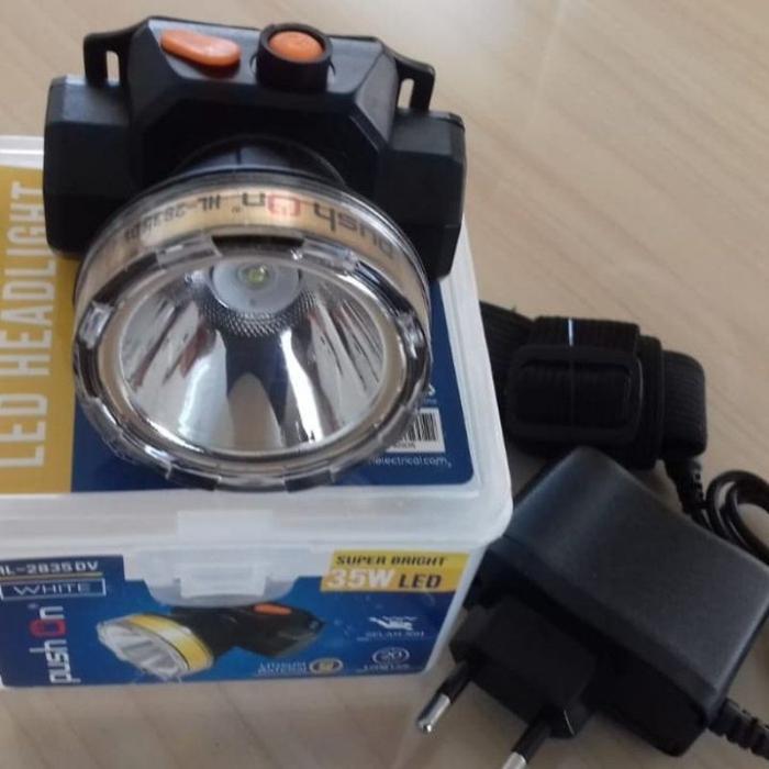 Senter Kepala Cahaya Putih Push On Hl-2835Dv 35Watt