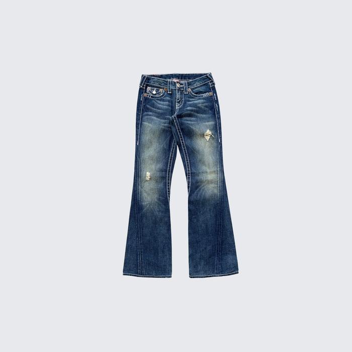 Indigo Blue 1990s USA Joey Super T Low Rise Denim Pants - Unisex - 26