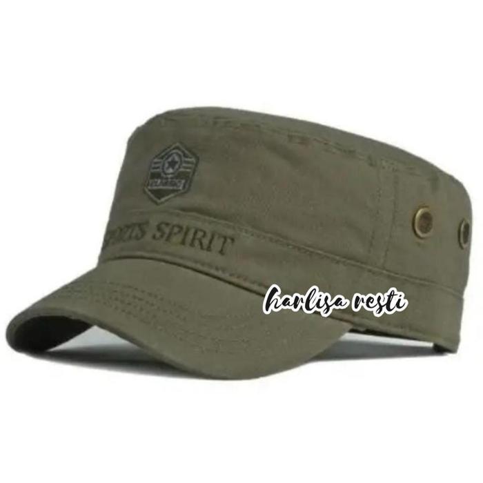 COD Topi Terbaru Komando SPORT SPIRIT | Topi Komando Polos / Topi Komando Army / Topi Pet Pendek Pri