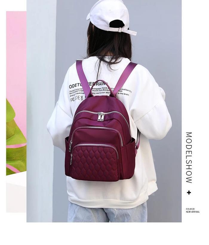 [Promo Terbatas] Ransel Wanita 2024 Tas Selempang Bordir Fashion Wanita Korean Model Chibao Nylon Uk