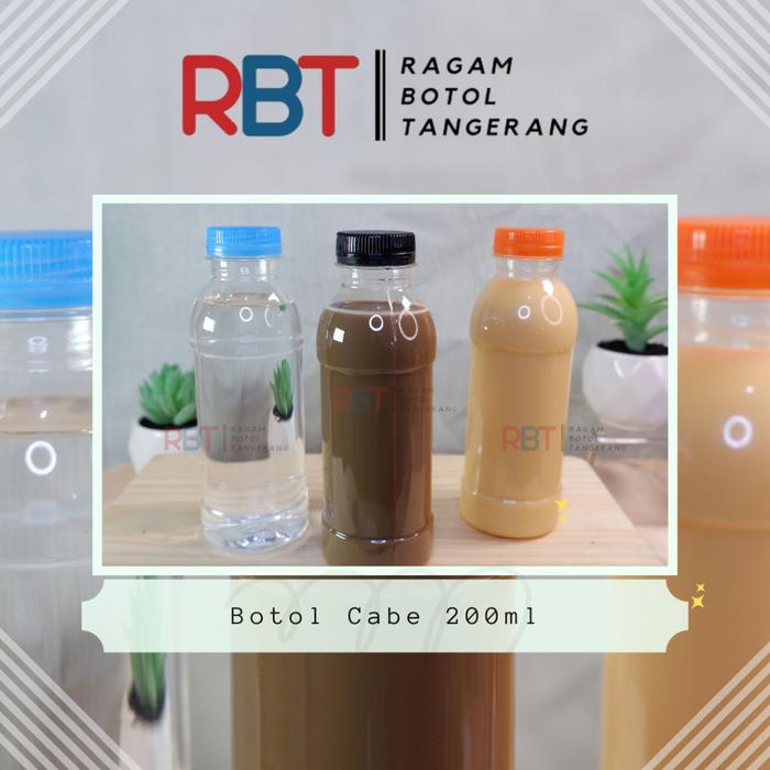 Botol PET 200ml Cabe Tinggi/Botol Cabe/Botol 200ml/Botol Kosong (PACKING KARDUS)