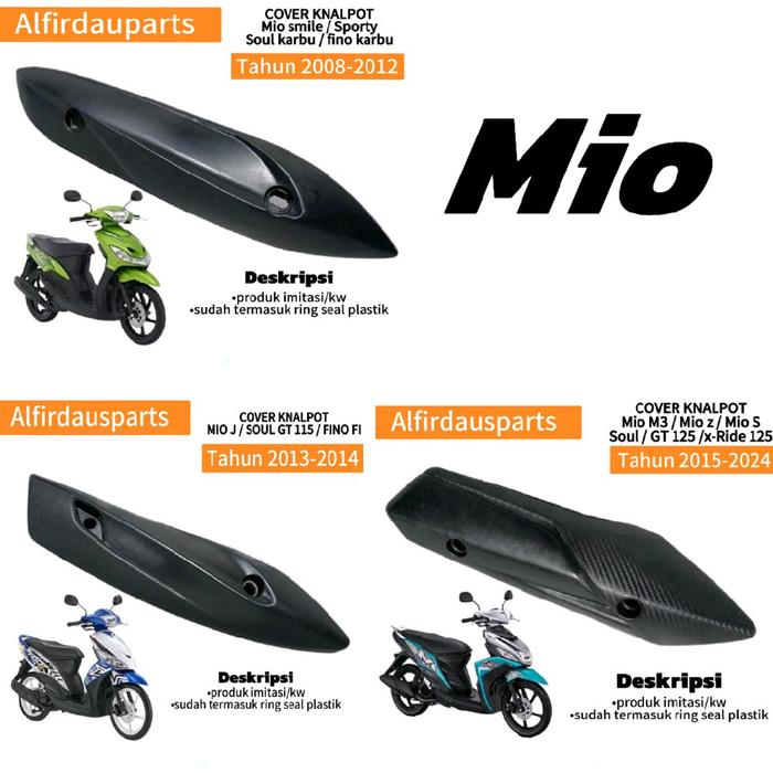 cover knalpot all mio / fino / soul / GT / xride