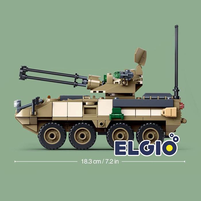 Sluban Bricks Tank Tentara Army OEF Stryker B1258