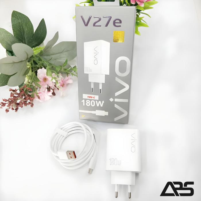ABS - Charger Ori 100% vivo V27E 180W 5G flash charge Support FastCharging super Vooc kompatible sem