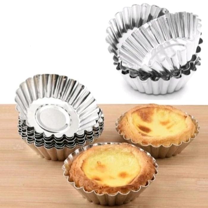 7CM Aluminium Tebal Cetakan Kue Pie Sus Loyang Pai Cheese Tart Cetakan Pie Egg Tart Mini/ Pie Susu