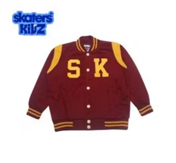 Jaket Varsity Kids Skaters 001 Maroon