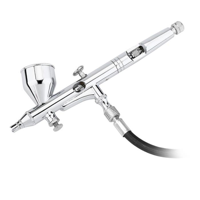 Set Mesin Pena Kompresor Airbrush Portabel Aksi Ganda Kit Mini Gun