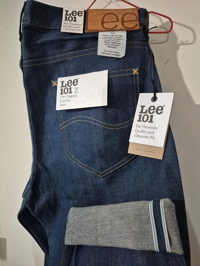 Lee 101Z Jeans Natural Indigo Selvedge Made in Turkey size 34 BNWT
