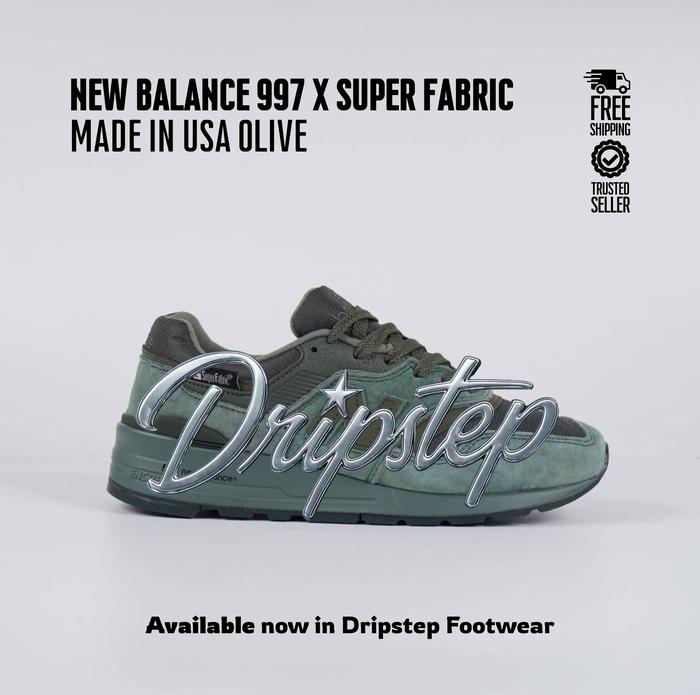 Sepatu New Balance 997 X Super Fabric Made In USA 'Olive' M997NAL - Driftstep Footwear