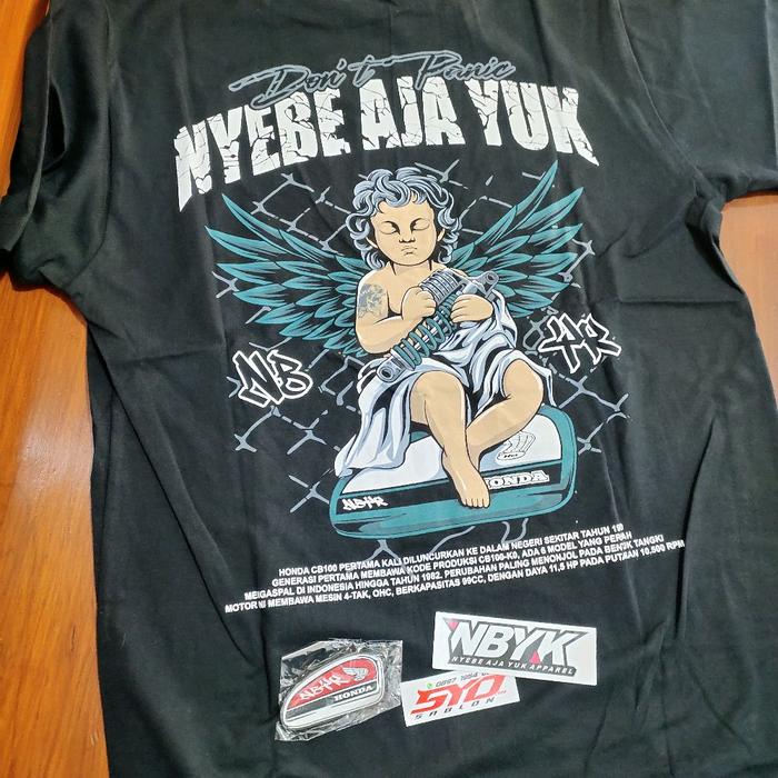 kaos nyebe aja yuk original free gantungan kunci