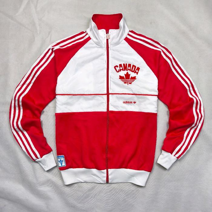 Vtg Adidas Canada Olympic Tracktop Jacket