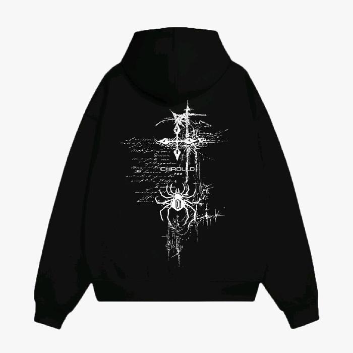 Hoodie Anime Chrollo Cybergilism Hunter X Huntee Inspired - Jaket Sweater Katun Fleece 280 Gsm