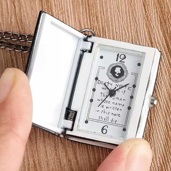 IMPORT Japanese Anime Antique Necklace Chain Clock Pendant Death Note Book Quartz Pocket Watch for M