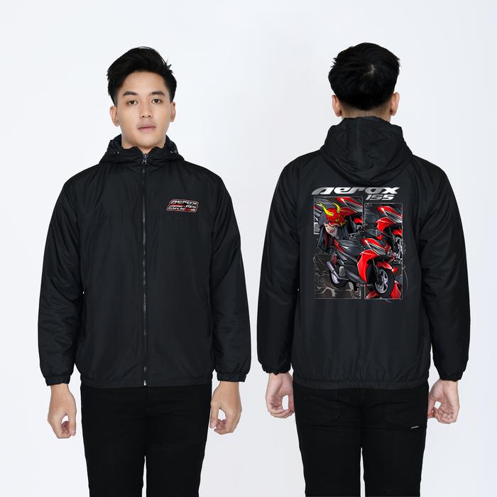 Jaket Motor Aerox Sunmori Jaket Pria Parasut Tebal Waterproof Tahan Angin Free Nama Bisa Custom Sabl
