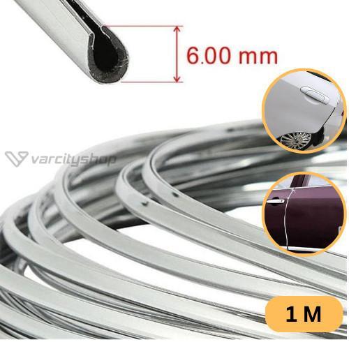 4 Meter List Moulding Chrome 6mm Lis Silver List Jendela List Pintu Mobil Lis Dekorasi Interior Mobi