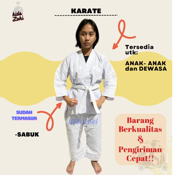 karate anak Set Baju Karate Anak dan Set Seragam Karate Bahan Drill Lengkap Sabuk pakaian karate