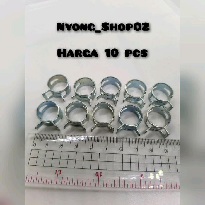 [ harga 10 pcs ] klem selang bensin selang vakum motor mobil universal 20 mm original