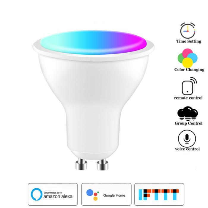 TUYA Wifi Smart GU10 Light Bulb 4W RGB Smart Life APP Control Led